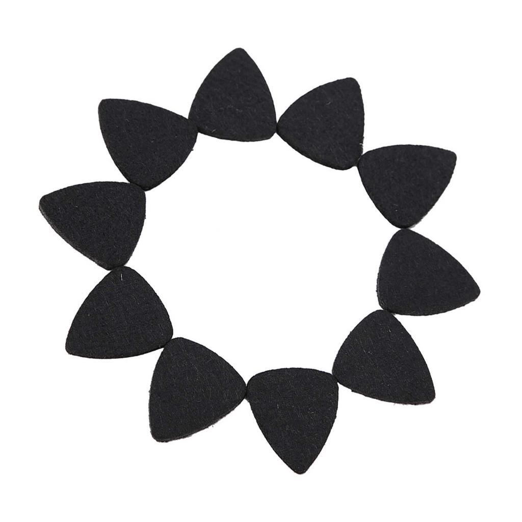 10ks vysoce kvalitní vlněné plstěné trsátka 3mm pro kytarové ukulele(Černá)