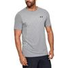 Under Armour Mesh Letter Print Crew Neck Short Sleeve T-Shirt Men Tops Gray 1328689-011