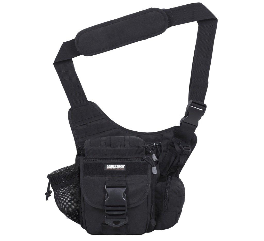 Cybertron Tactical Front MOLLE Camera Black Bag/Shoulder Bag, Compatible, Multifunctional, Military-Grade, Waterproof, Bag,