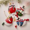 Christmas Decoration Double-sided Wrought Iron Snowman Pendant Christmas Tree Decoration Scene Arrangement Outdoor Door Hanging Props Pendant