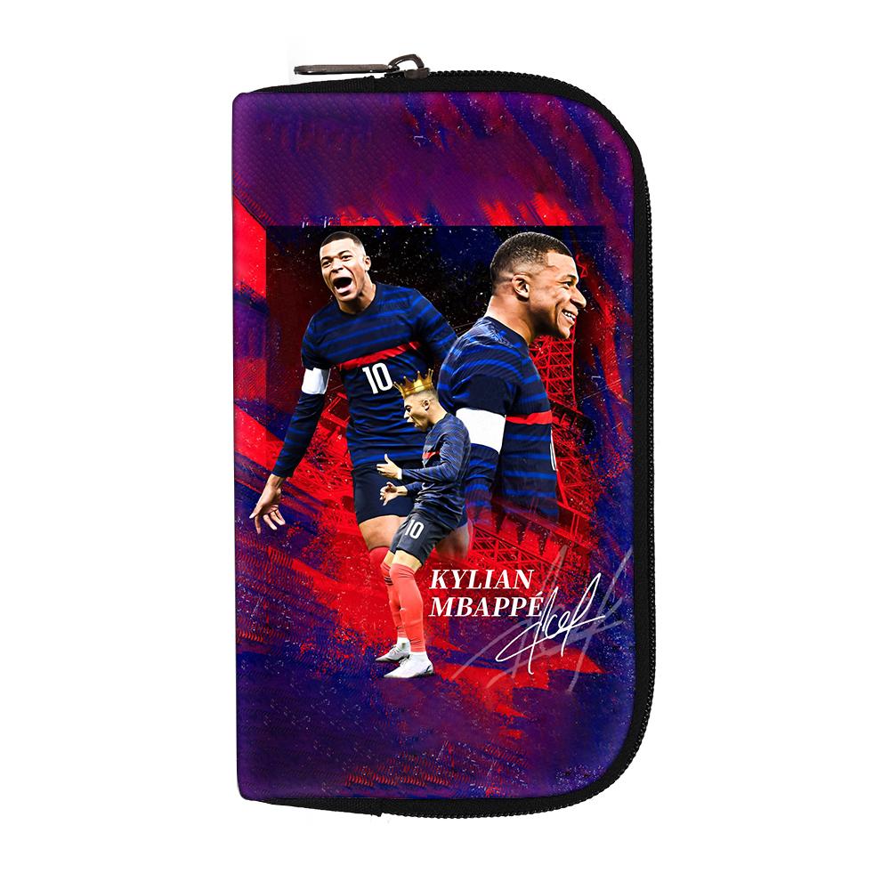 Women Men Clutch Bag headphone bag M-Mbappe Wallets Portable Money Coin Purse Credit Card Money Bags Football Star storage bag