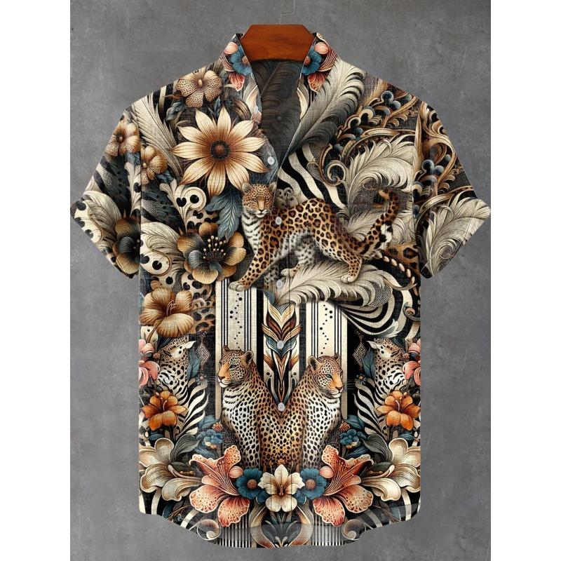 Camisa de Verano de Manga Corta para Hombre Aficionados a la Pesca Ropa de Moda Estampado de Peces Tejido de Lino Cómodo Top Nueva Colección