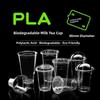 ZISIZ Disposable PLA Transparent Cold Drink Cup