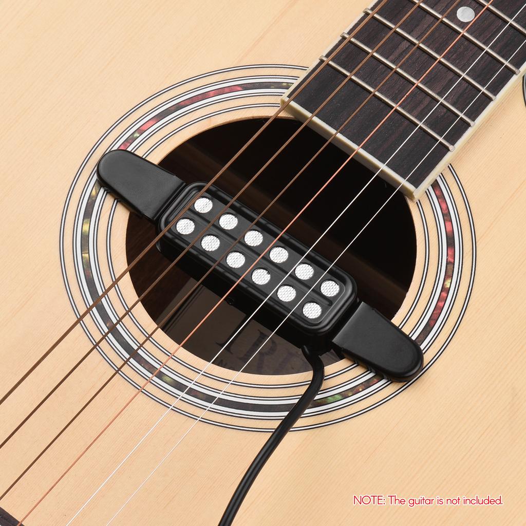 Acoustic Guitar Pickup Clip on Guitar Pick Up Transducer Instrument Pick up with 1 4 Inch Connector 2.9 Meters Cable