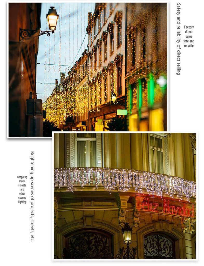 Waterproof LED Solar Fairy String Icicle & Waterfall Lights for Home & Outdoor Decoration