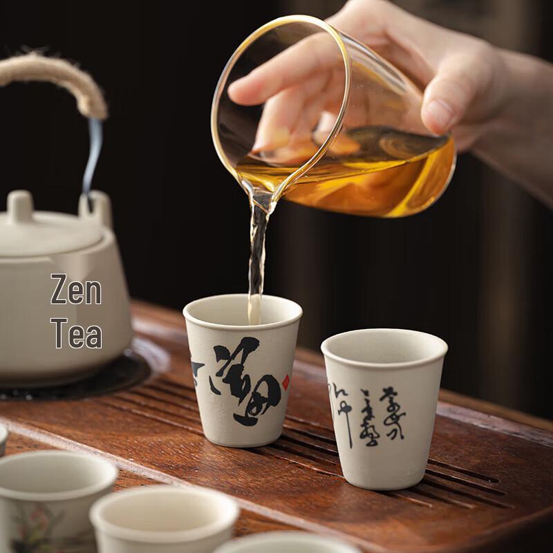 Wangxiangrui Coarse Pottery 8-Cup Tea Set