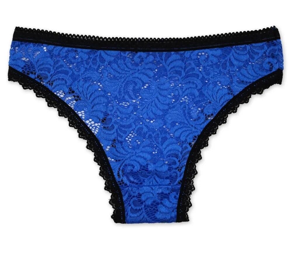 Chiloți din bumbac damă sexy din dantelă slip transparent chiloți lenjerie lenjerie intimă feminină 6 buc/set