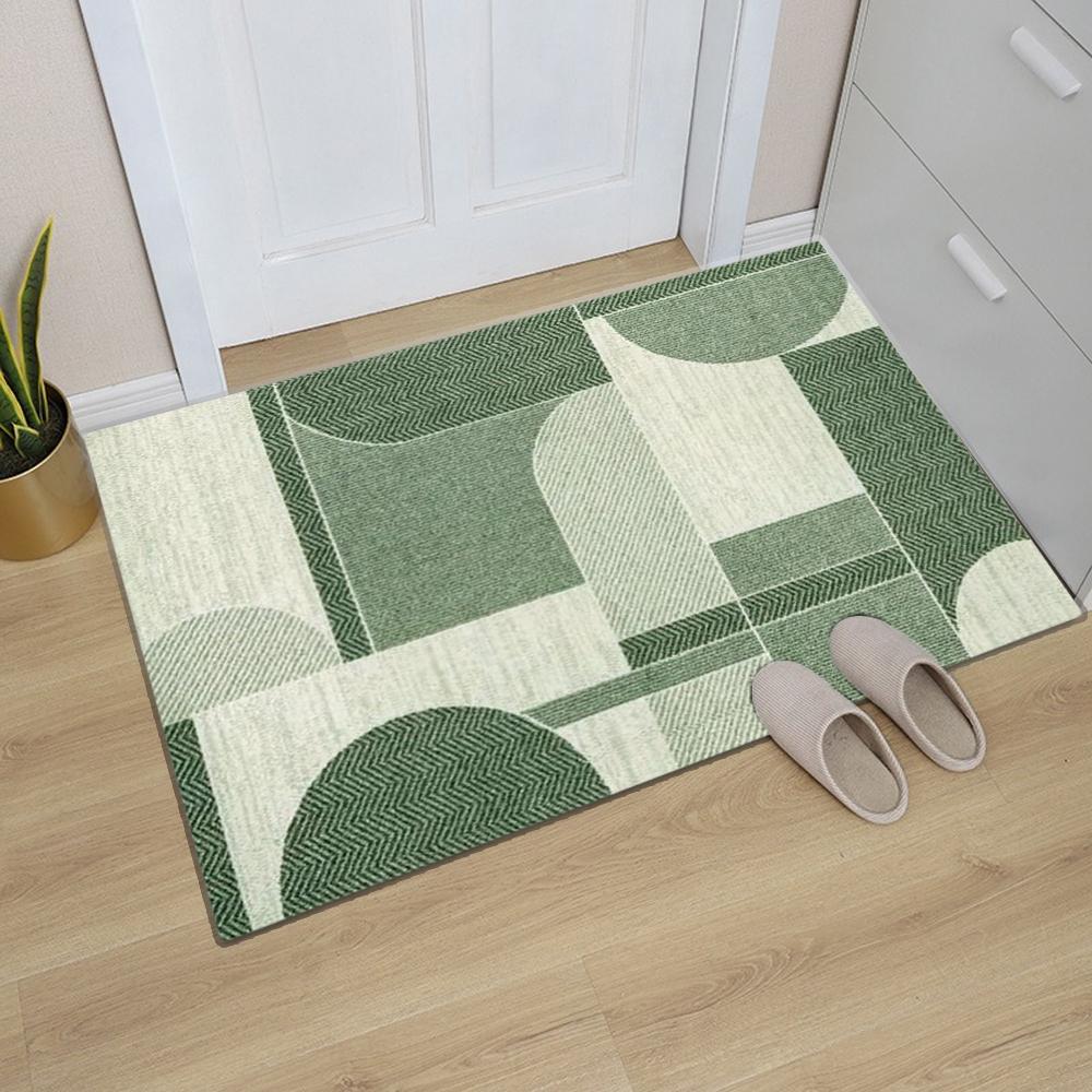 Hedendaags Boho Abstract Decor Tapijt Blok Curve Ontwerp Antislip Entree Keuken Deurmat Moderne Woondecoratie 30X50cm-Felt