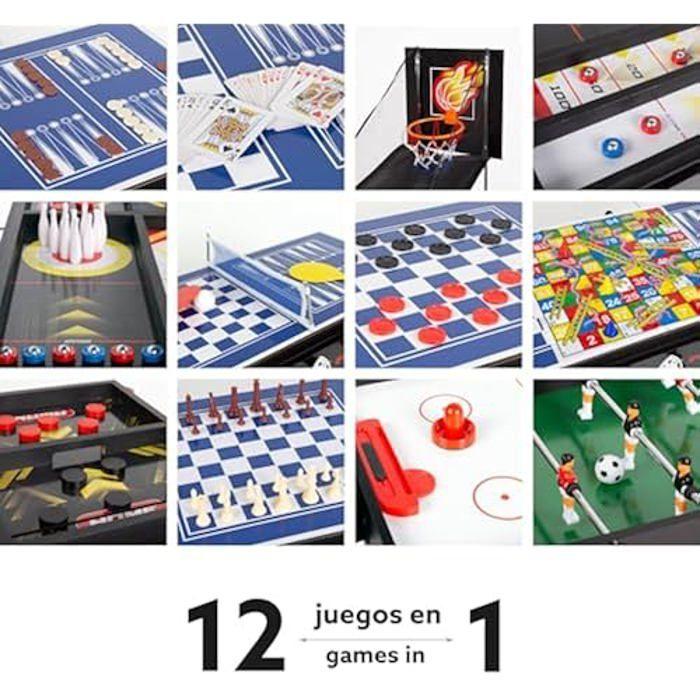 Multi-Game Table - COLORBABY - 12 In 1 - 92 X 41 X 61 Cm - Unisex - From 6 Years Old