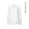 ELLASSAY Women's Elegant French Ruffle Collar Shirt