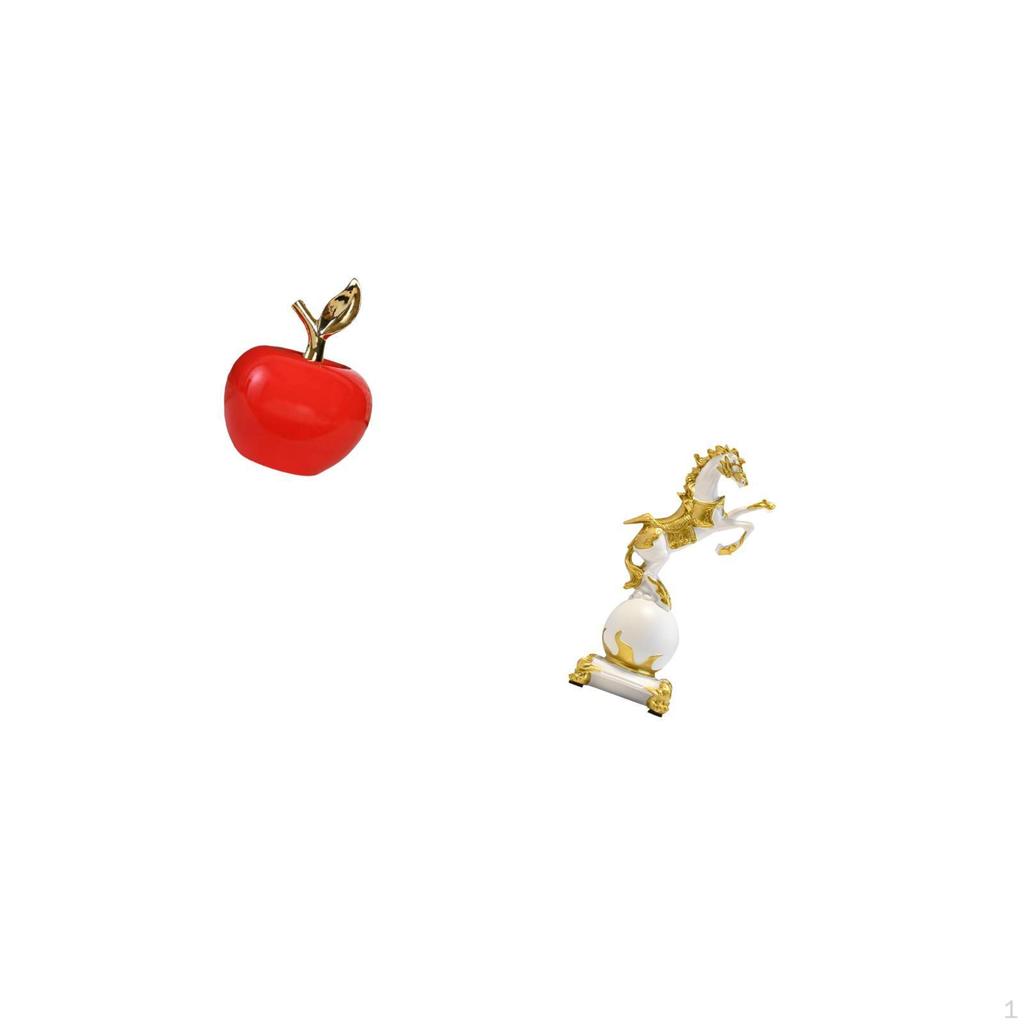 Ceramic Figurine Fruit Sculpture And Horse Modern Statue Collection Tabletop Ornament for