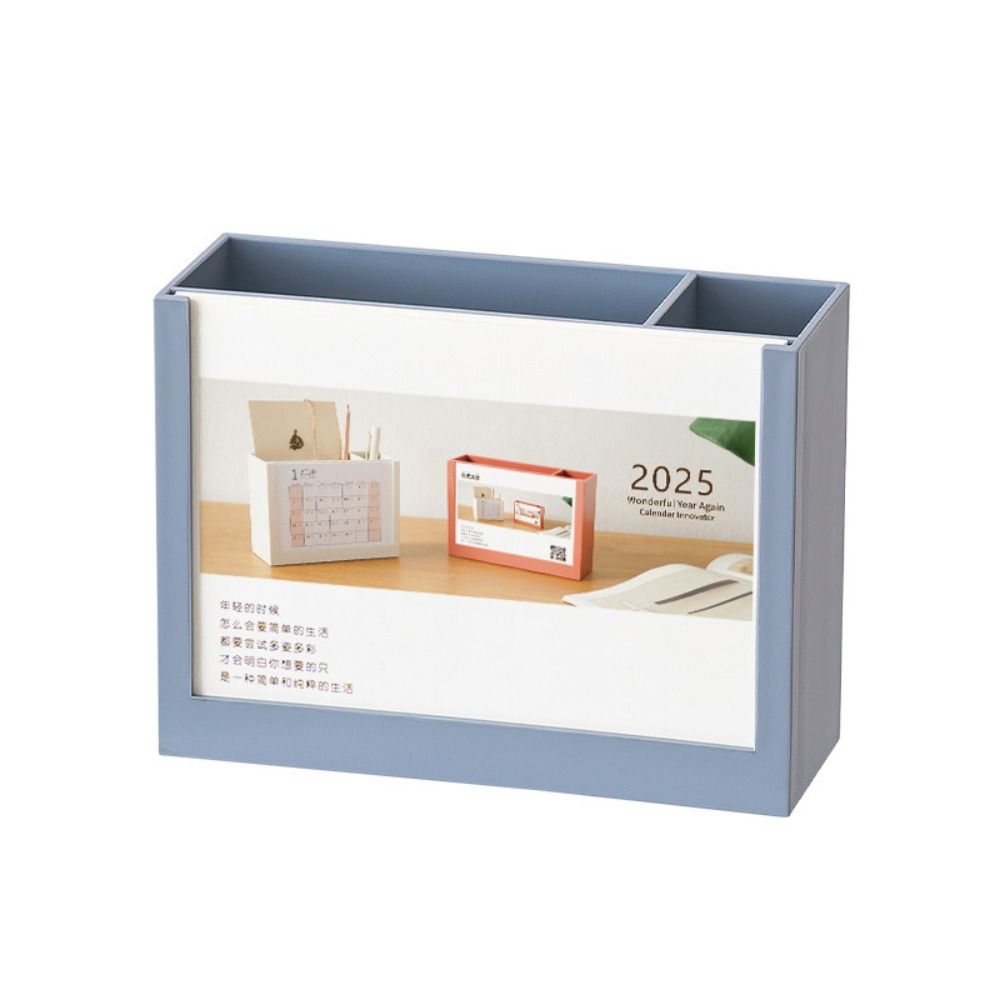Multi-Function Desk Calendar Organizers Creative Pencil Storage Box Desk Calendar Pen Holder  Home