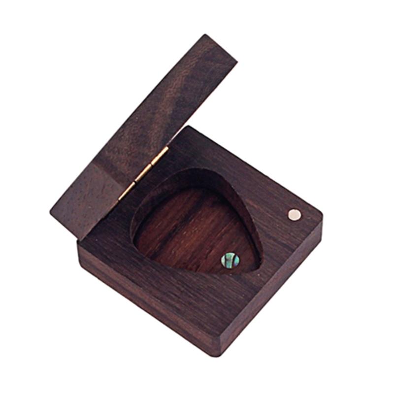 Wooden Guitar Plectrums Storage Box Practical Guitar Pick for Guitar Players Men