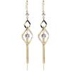 S925 Silver Needle Rhombus Drop Earrings - Long, Geometric, High-End Fashion for Women 2023