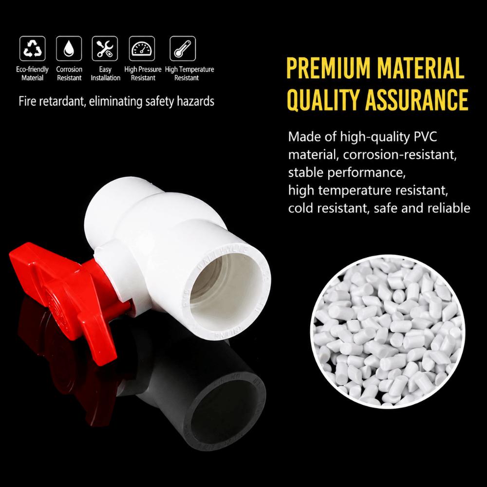 PVC Water Supply Ball Valve Thicked Corrosion Resistance Valve Switch High Temperature Resistance Cold-resistant Pipe Connectors