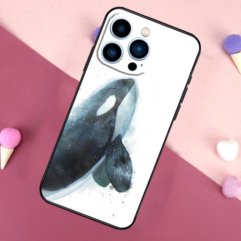 Orcas Whale Phone Case For iPhone 16 17 Pro Max 17 Air 16E 13 12 Mini 14 15 Plus 11 Pro Max Back Cover
