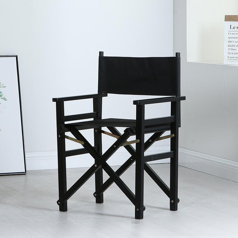 Klappbarer Regiestuhl aus Massivholz mit Segeltuchsitz und -lehne: Ideal für Bar, Büro, Make-up, Angeln, Outdoor und Freizeit.