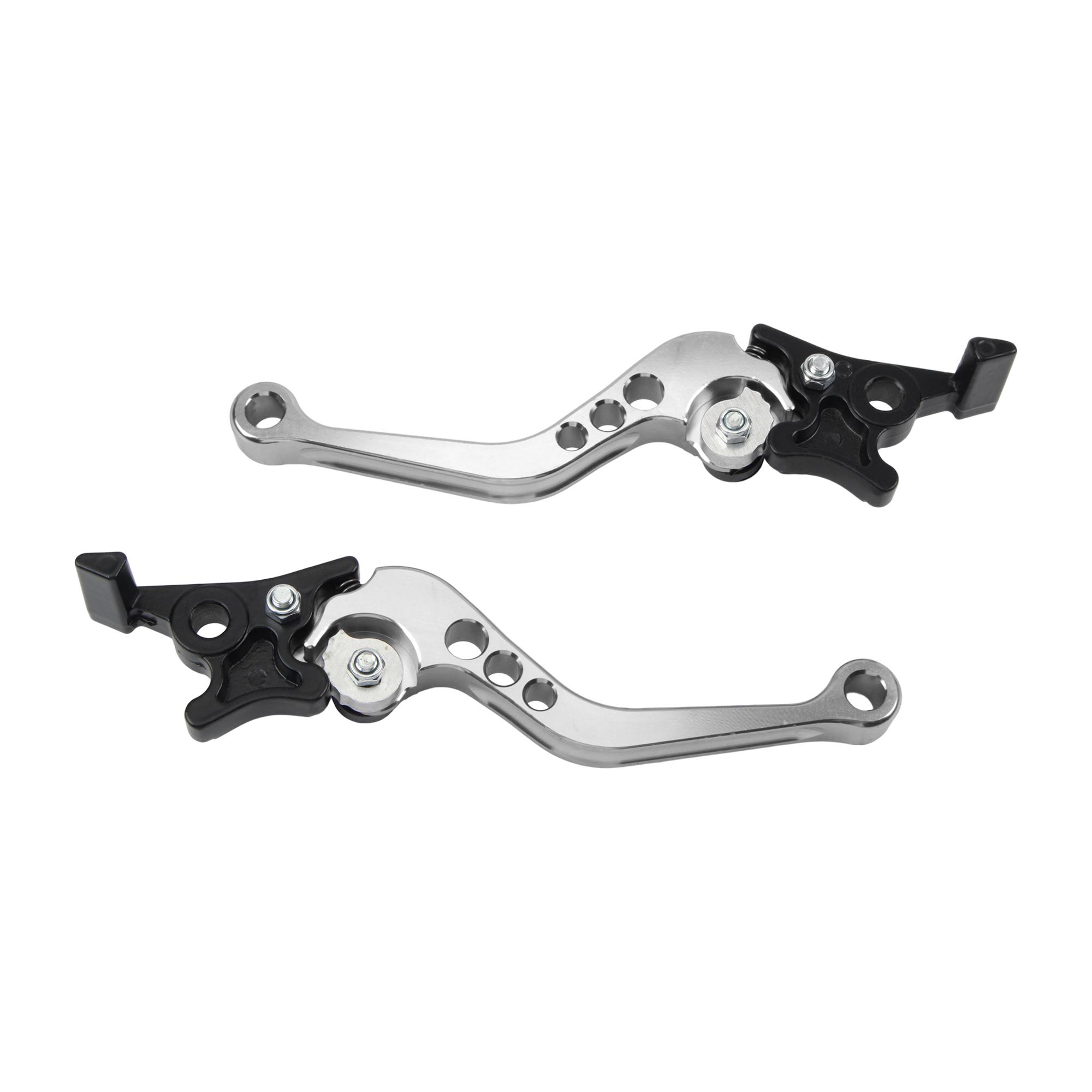 

CNC Aluminum Motorcycle Brake & Clutch Levers 2Pcs Adjustable Universal Motorbike Handle for Dirt Bike ATV Scooter Accessories серебряный