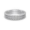 S925 Sterling Silver Women's Exquisite Pave Set Stackable Ring - Simple Oval/Square Design, Closed Style