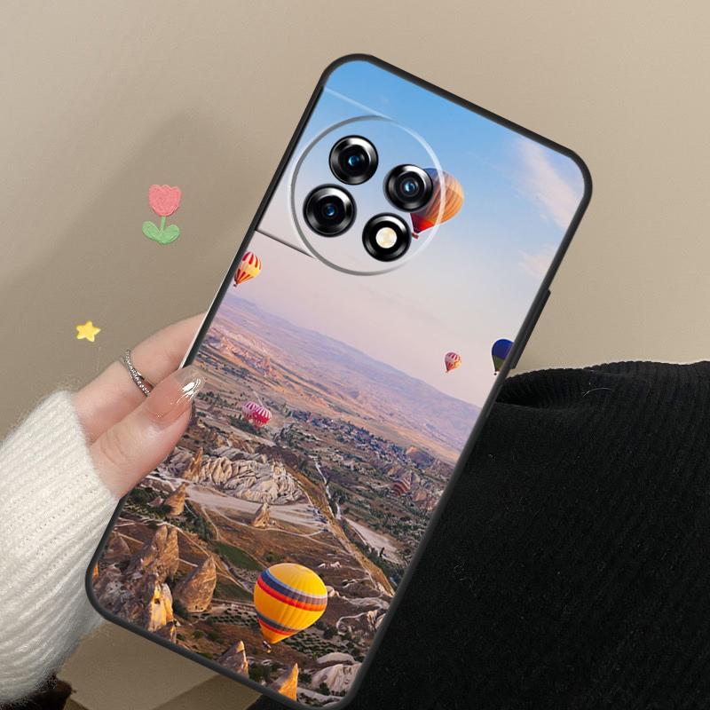 Hot Air Balloon Travel Mountain Cover For OnePlus 12 13 11 12R 13R 9 10 Pro 8T 9RT 10T 10R Nord CE 4 2 3 Lite N20 N30 Case