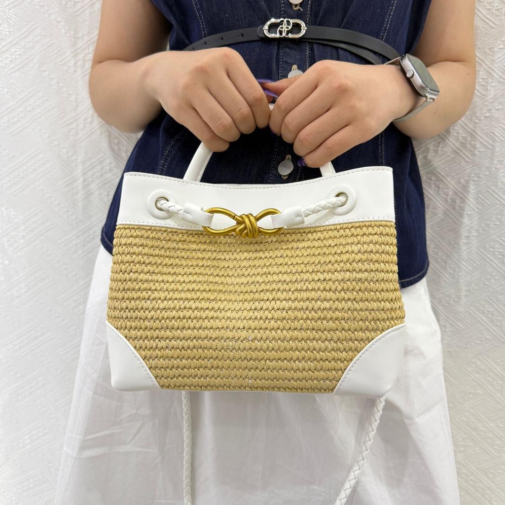 New Straw Bag Women's Bag Crossbody High-end Versatile Portable Shoulder Underarm Bag