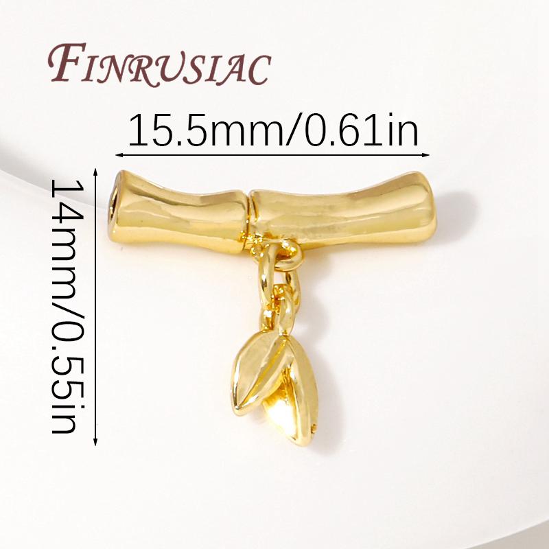 

Bamboo Connector Charms For Necklace 18K Real Gold Plated Tube Spacer Beads For Bracelet Accessories,DIY Jewelry Making Supplies 2 pieces
