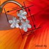 Flower Flower Ear Buckle Female, Fashionable Elegant And Sweet Jewelry, Exquisite Zircon Inlaid Earrings