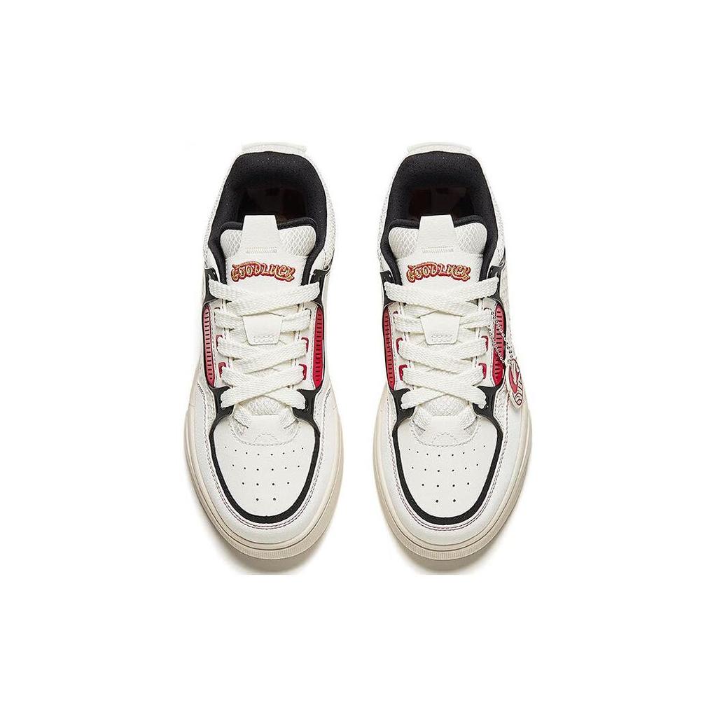 Anta Aojie Good Things Happen Fabric Synthetic Leather Comfortable Casual Non-Slip Shock Absorbing Wear-Resistant Low-Top Skate Shoes 122418040-7