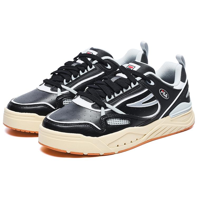 FILA Slam 22 Textile, Synthetic Leather Abrasion Resistant Low top Skateboard Shoes Men's Black Contour Gray F12M231217FBD