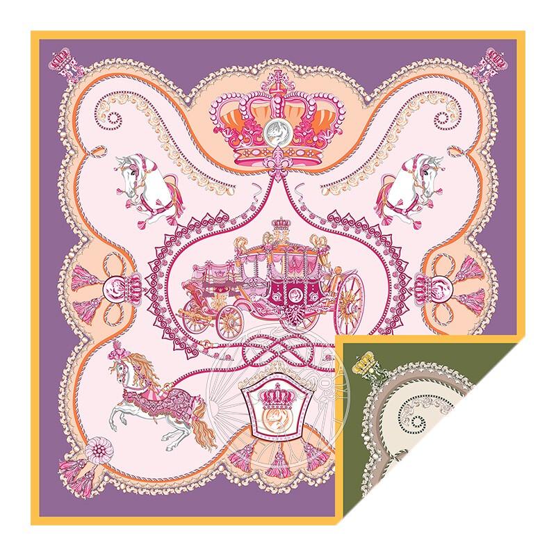 Aurora Double-Sided Mulberry Silk Square Scarf