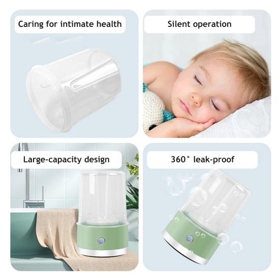 Portable Mini Washer Wireless Charging Underwear Laundry Cup Automatic Hands-Free Cleaning Washing Machine for Travel Home Use