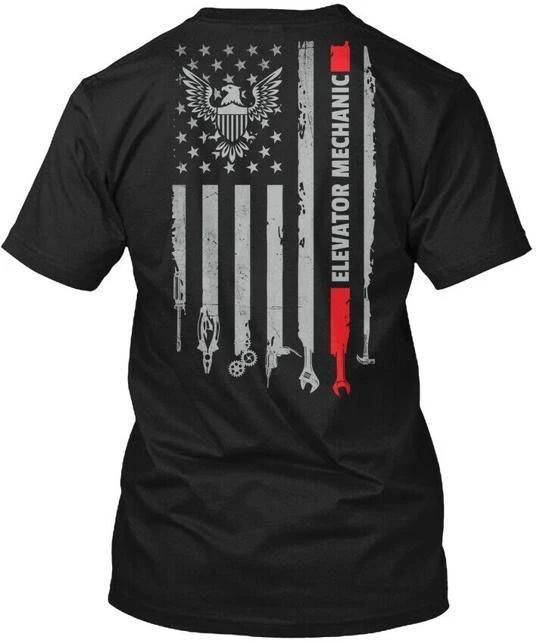 Футболка Гордый механик лифта , Сделано в США, Размеры от S до 5XL S