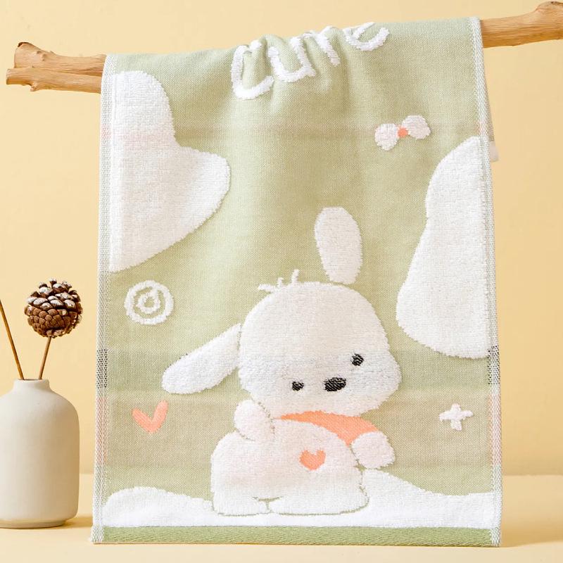Soft Absorbent Cotton Cartoon Towel for Kids – Skin-Friendly Face Wash Towel, Perfect for Kindergarten and Babies