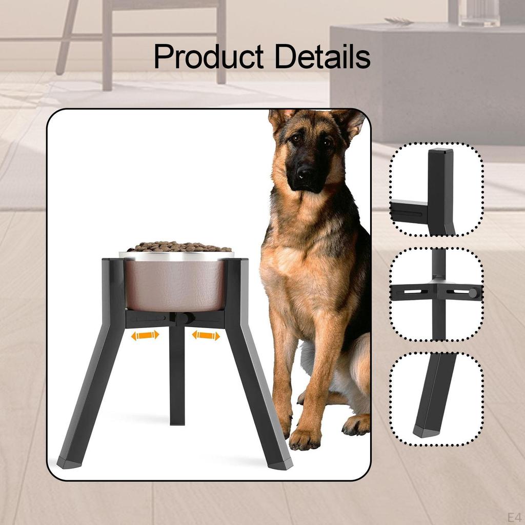 Nastavitelný železný stojan na misky pro psy pro různé velikosti domácích mazlíčků