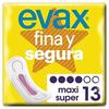 EVAX Super-Maxi Feminine Sanitary Protection - 13 Count with Leak Guard - Medium Flow