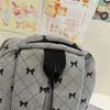 Three-Piece Bow Backpack Corduroy Backpack Student Schoolbag