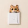 Resin Wall Stickers Animal Wall Hangings Switch Decal Home Decor Room Decorations Cartoon Dog Kitty Reindeer Elephant Panda