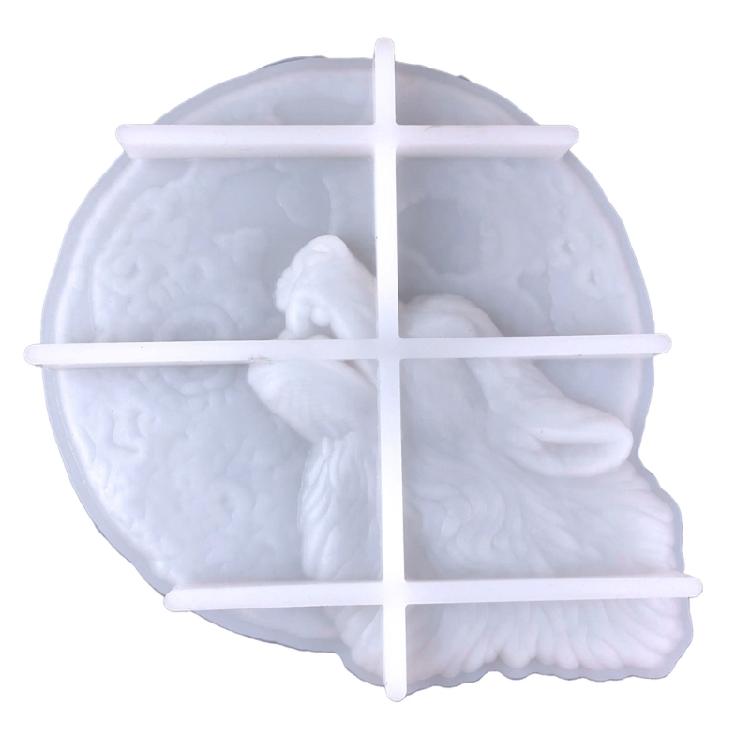 Semi-stereoscopic Wolf Mold DIY Ornaments Pendant Epoxy Resin Crafting Mold