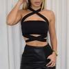 Summer Women's Cross Halter Neck Strap Bottoming Wear Single Wear Chest Wrap Can Be Worn Outside Sexy Backless