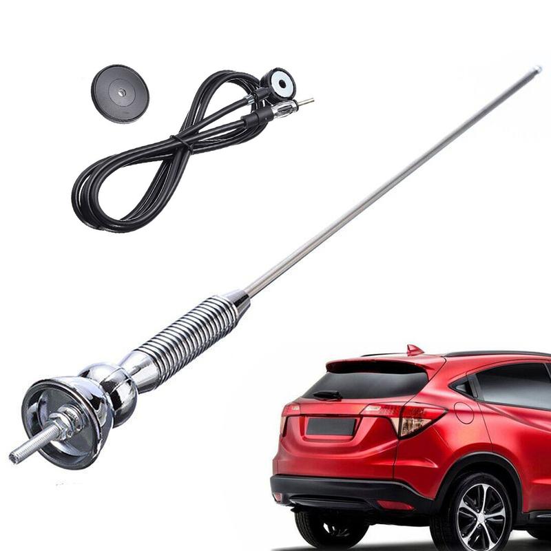 Extended Car Roof Antenna Booster FM AM Radio Aerial with Spring Soft Rod for Improved Signal Reception On Vehicles