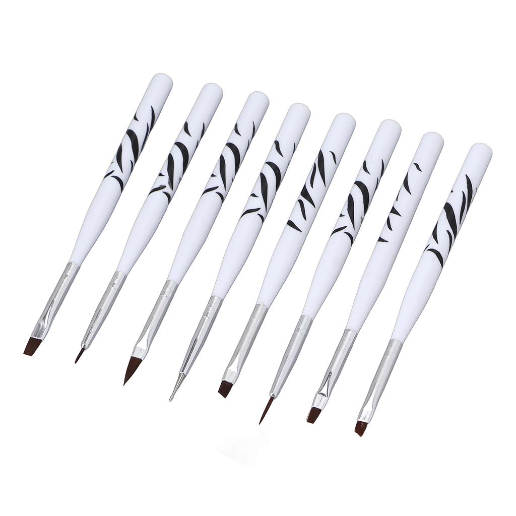 Set di 8 pennelli per nail art professionali per casa, salone di bellezza, pittura unghie, disegno, pennello liner per artista