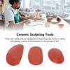 3Pcs Pottery Clay Ribs Red Different Sizes Soft Durable Rubber Portable Ceramic Pottery Ribs for Modeling Sculpting