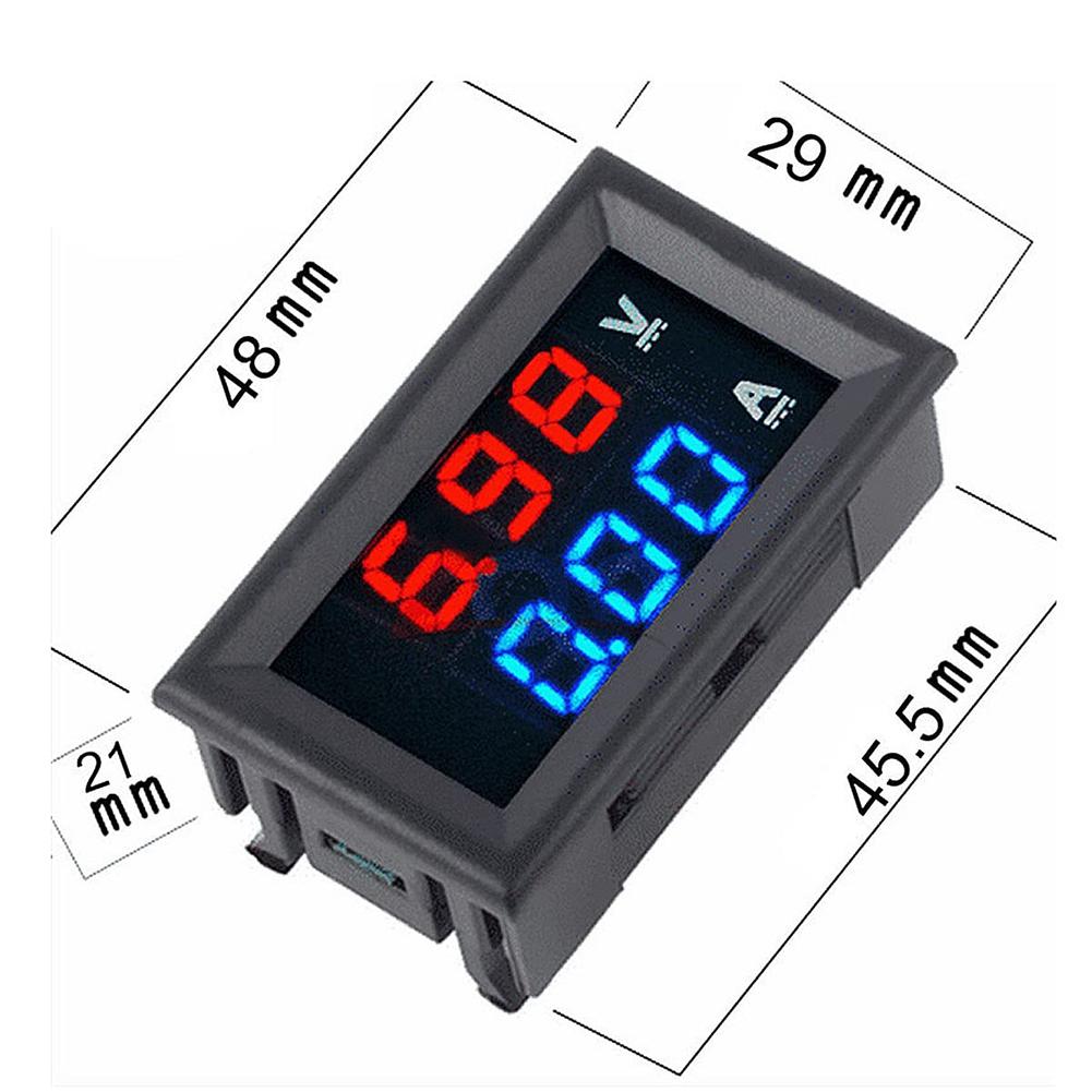 A60Z2PCS 0.28Inch Digital Volt Amp Voltmeter Ammeter Meter DC 100V 50A 3 Bits With 50A 75MV Shuntmay