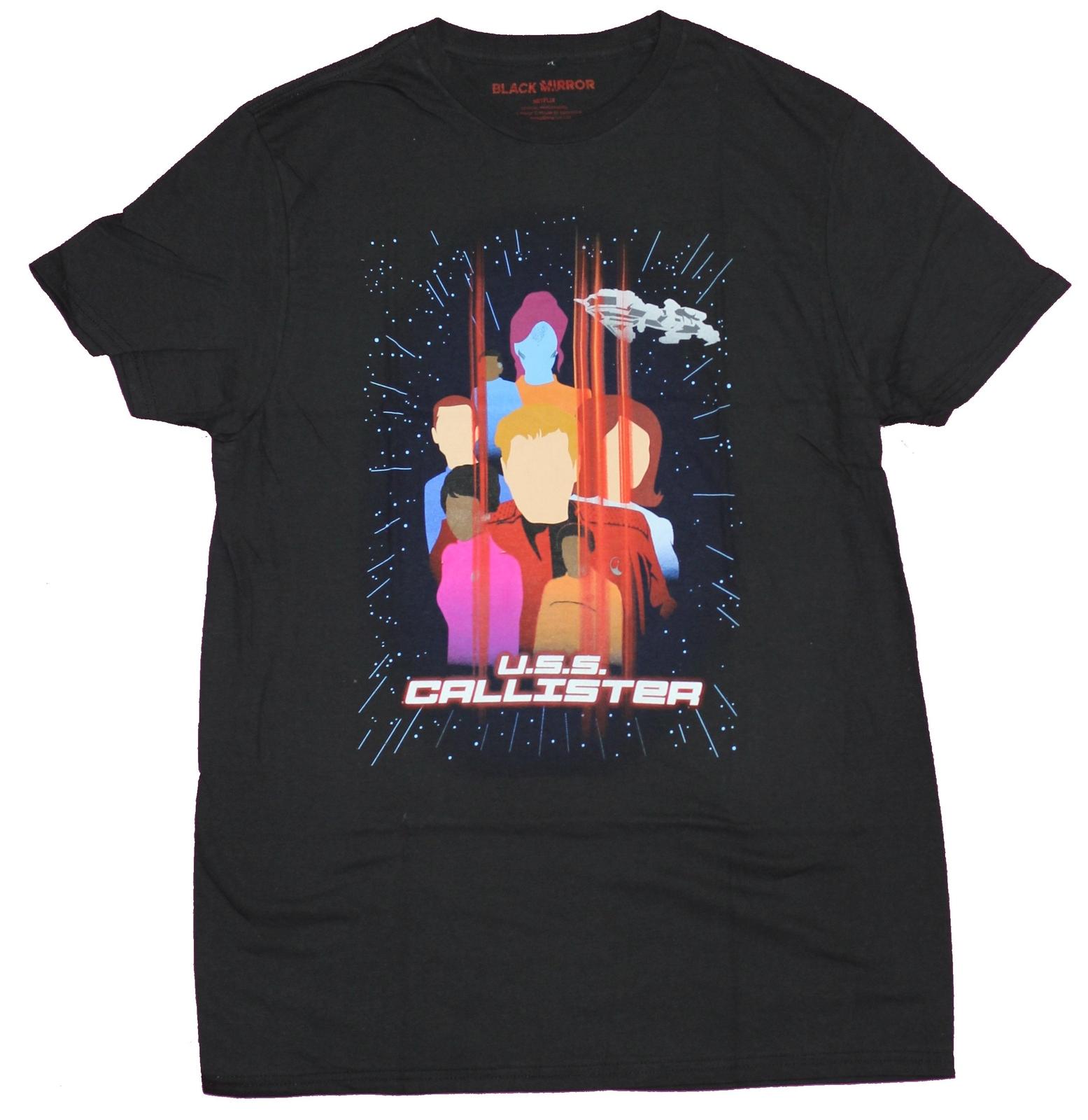 Black Mirror Mens T-Shirt- U.S.S. Callister Stylized Crew Image XL