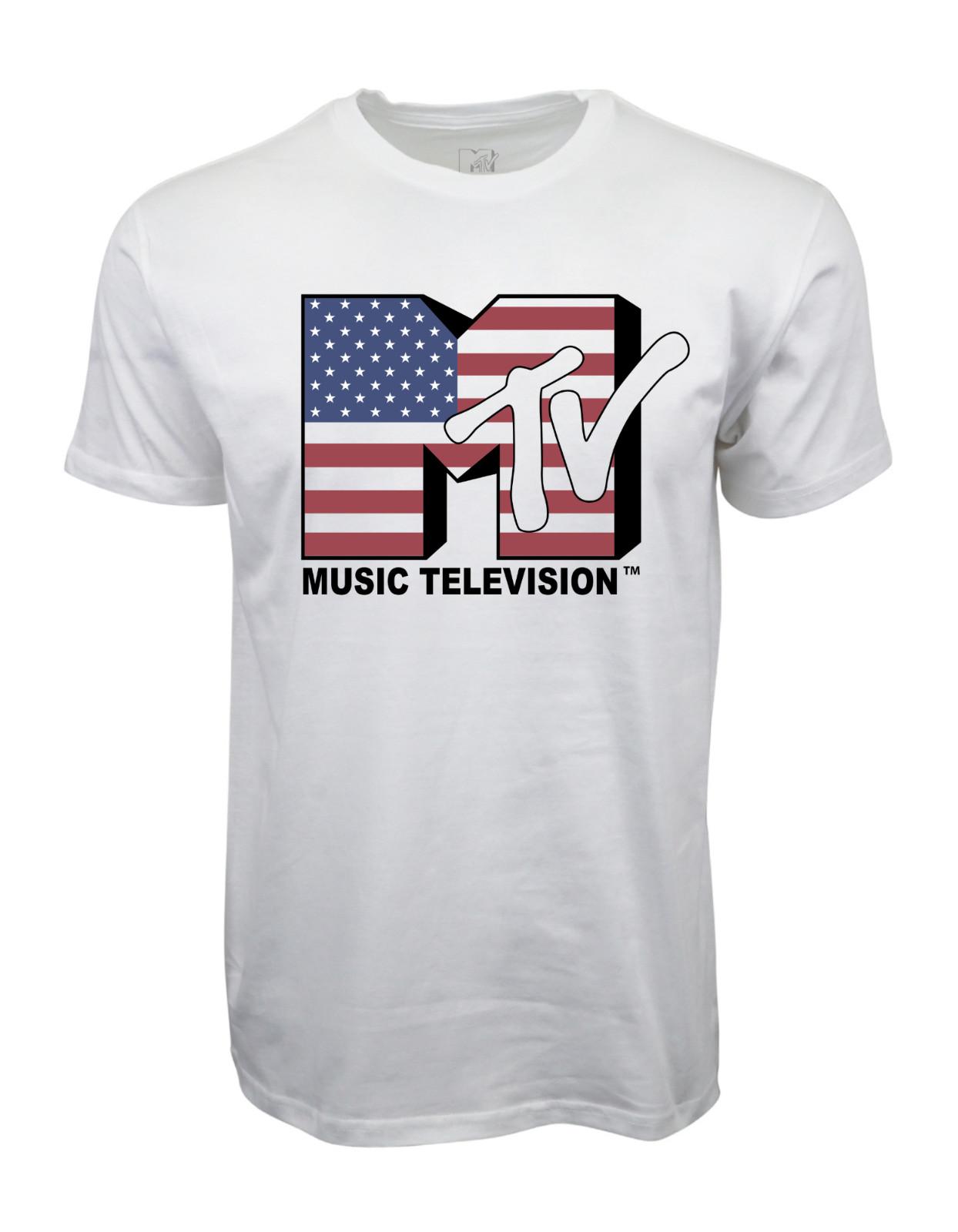 MTV MUSIC FLAG LOGO GRAPHIC T SHIRT S