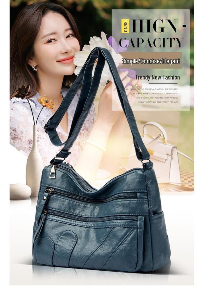 Retro Soft Leather Women's Crossbody Bag - Fashionable, Versatile, Casual Single-Shoulder Bag