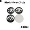 ACS2   56mm Aluminum Alloy Logo Wheel Center Hub Cap Badge Sticker For Toyota Prado Rav4 Yaris Hilux Prius Corolla Camry Accessories