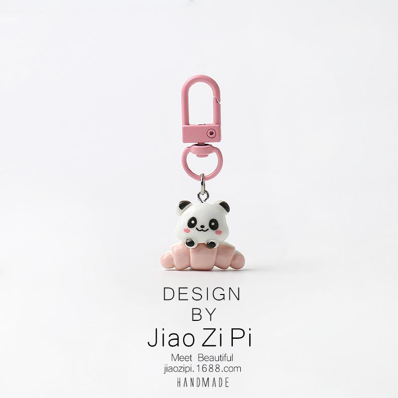 Adorable Pink Panda Keychain & Bag Pendant – Cute, Versatile Accessory