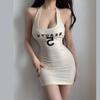 Sports Neck Sling Dress Women's Summer Dress Spice Girl Pure Desire Temperament Design Sense Thin Hip Skirt