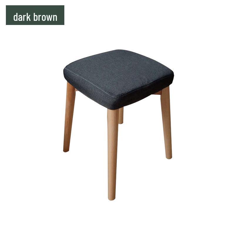 Modern Light Luxury Solid Wood Dressing Stool for Bedroom Makeup Table